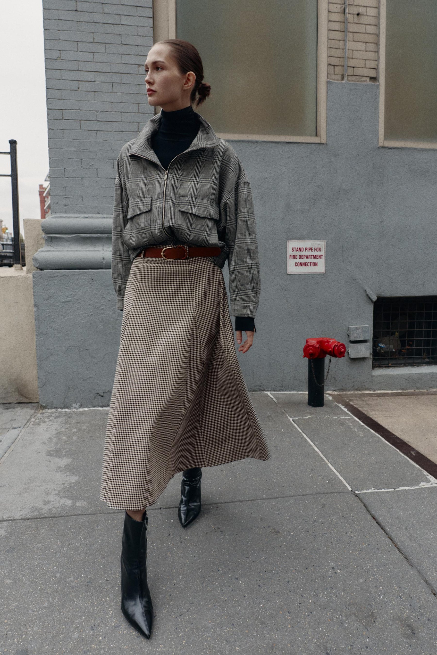 HOUNDSTOOTH BOMBER JACKET - Image 1