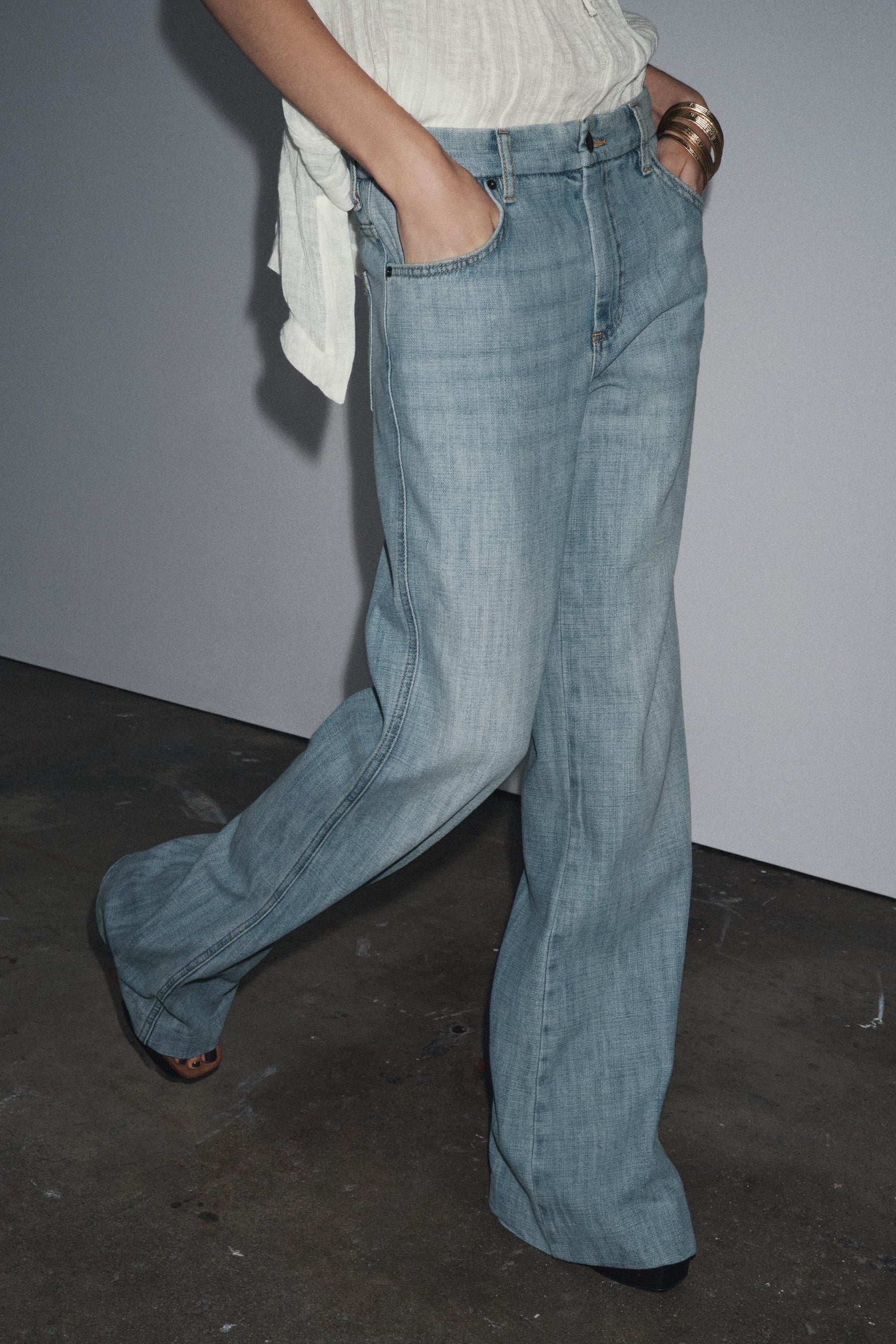 Low-Rise Flare Jeans