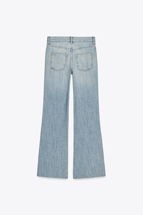 Low-Rise Flare Jeans