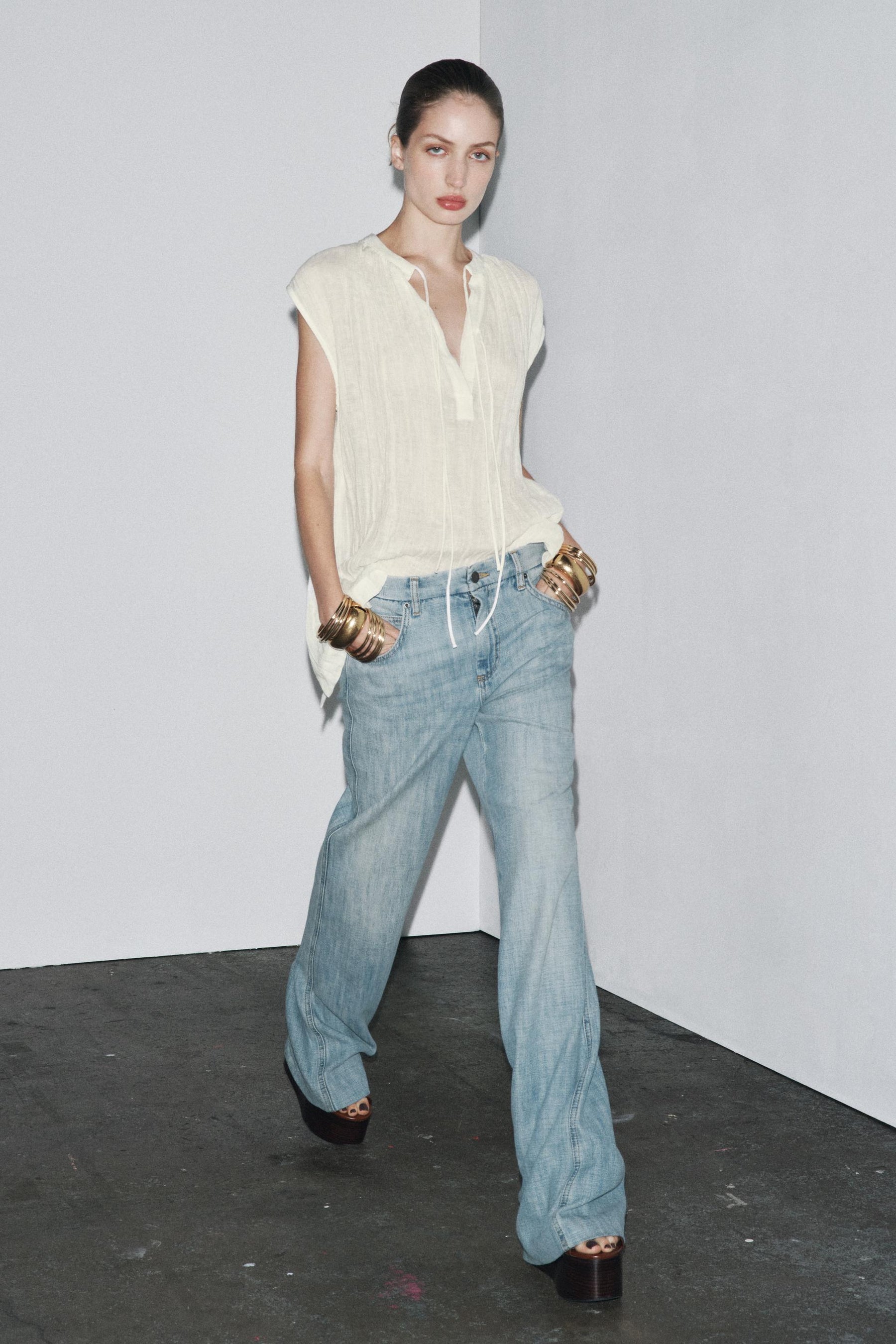 Low-Rise Flare Jeans