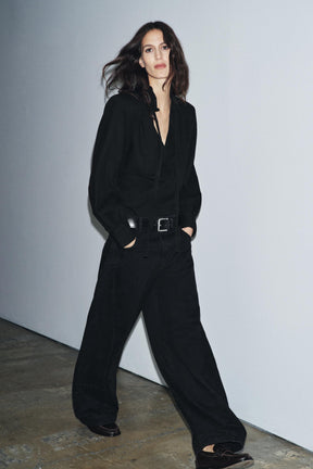 Low-Rise Balloon Jeans