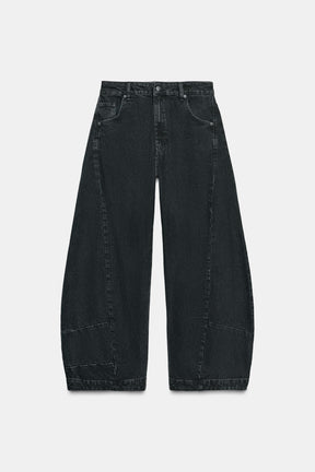 Low-Rise Balloon Jeans