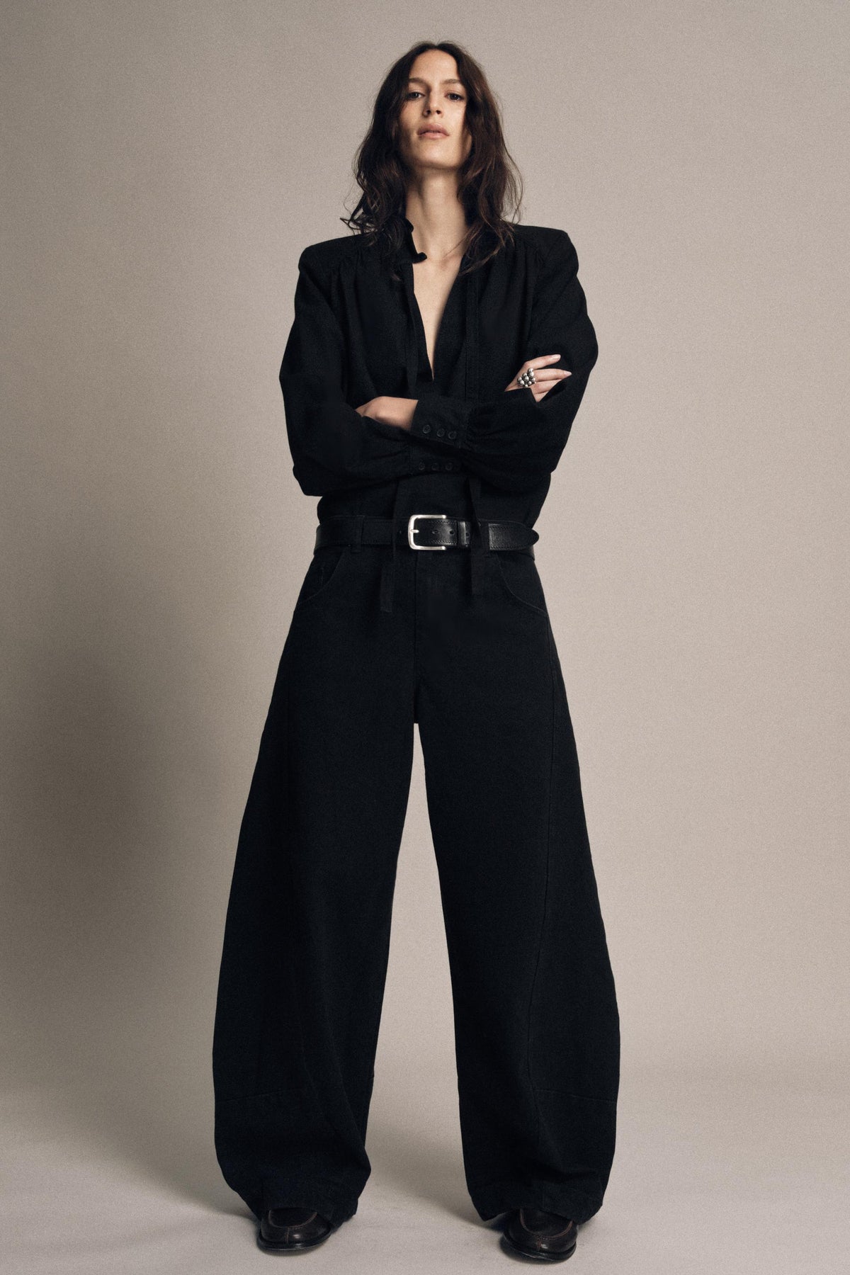 Low-Rise Balloon Jeans