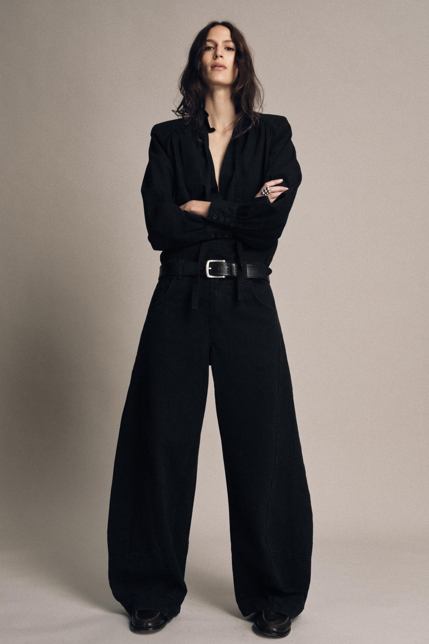 Low-Rise Balloon Jeans