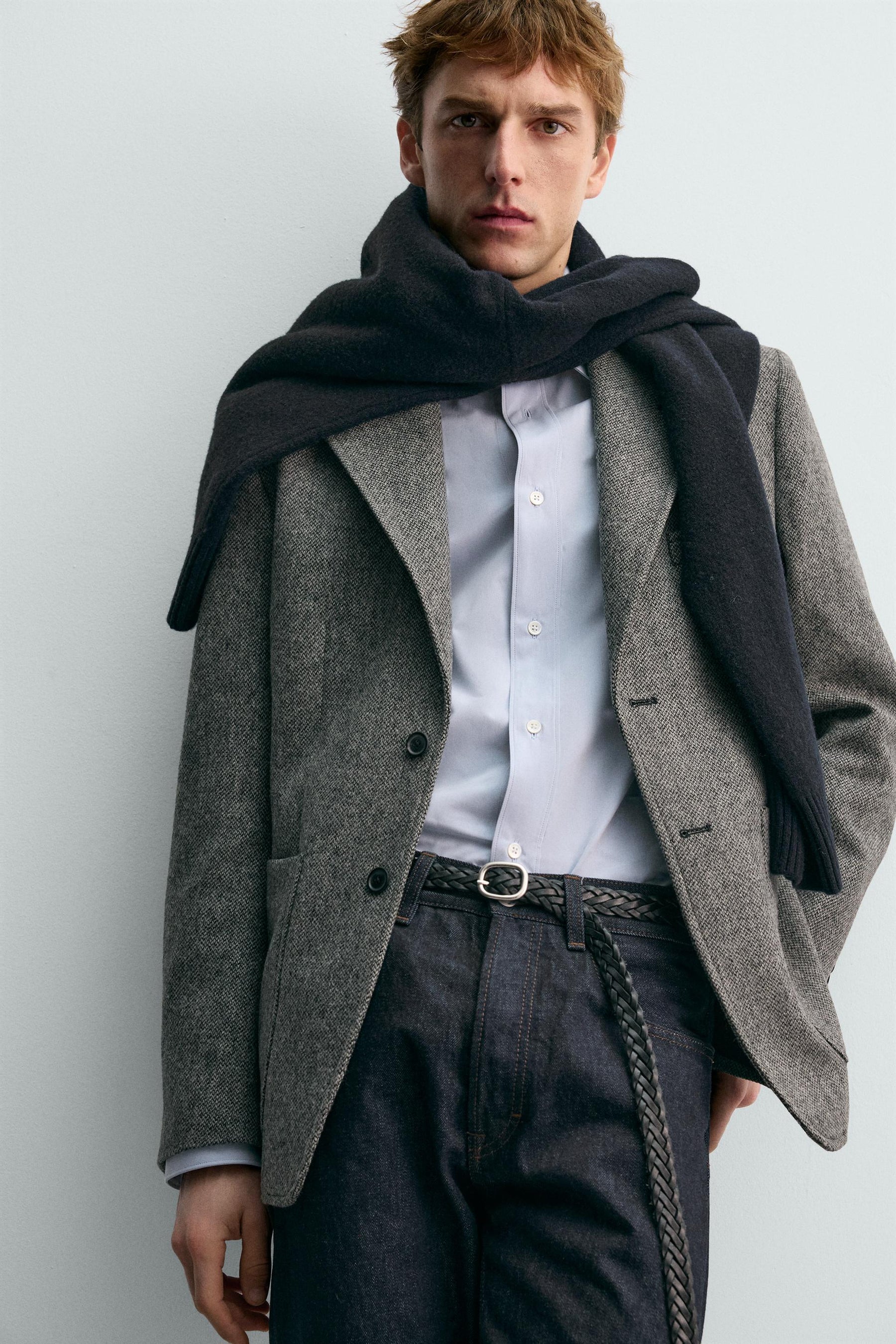 100% WOOL TEXTURED BLAZER AARON LEVINE X - Image 5
