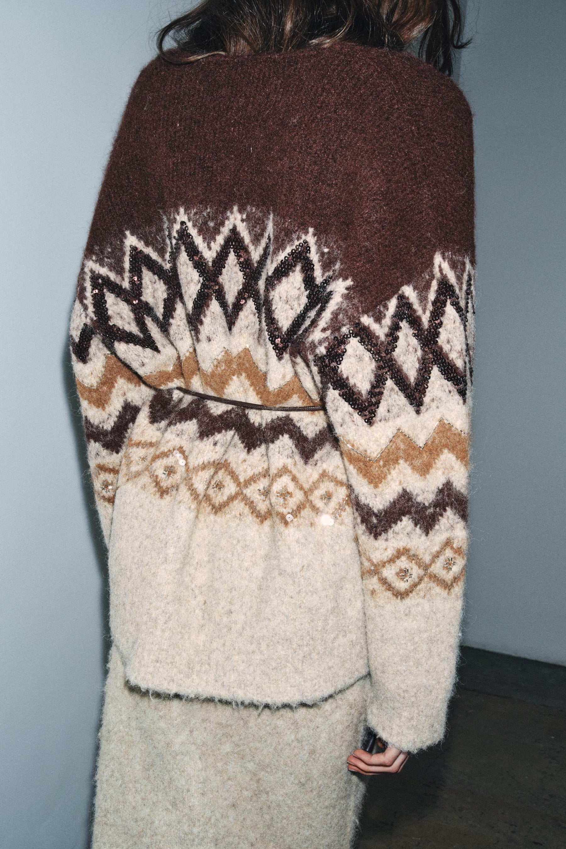 Sequin Knit Cardigan with