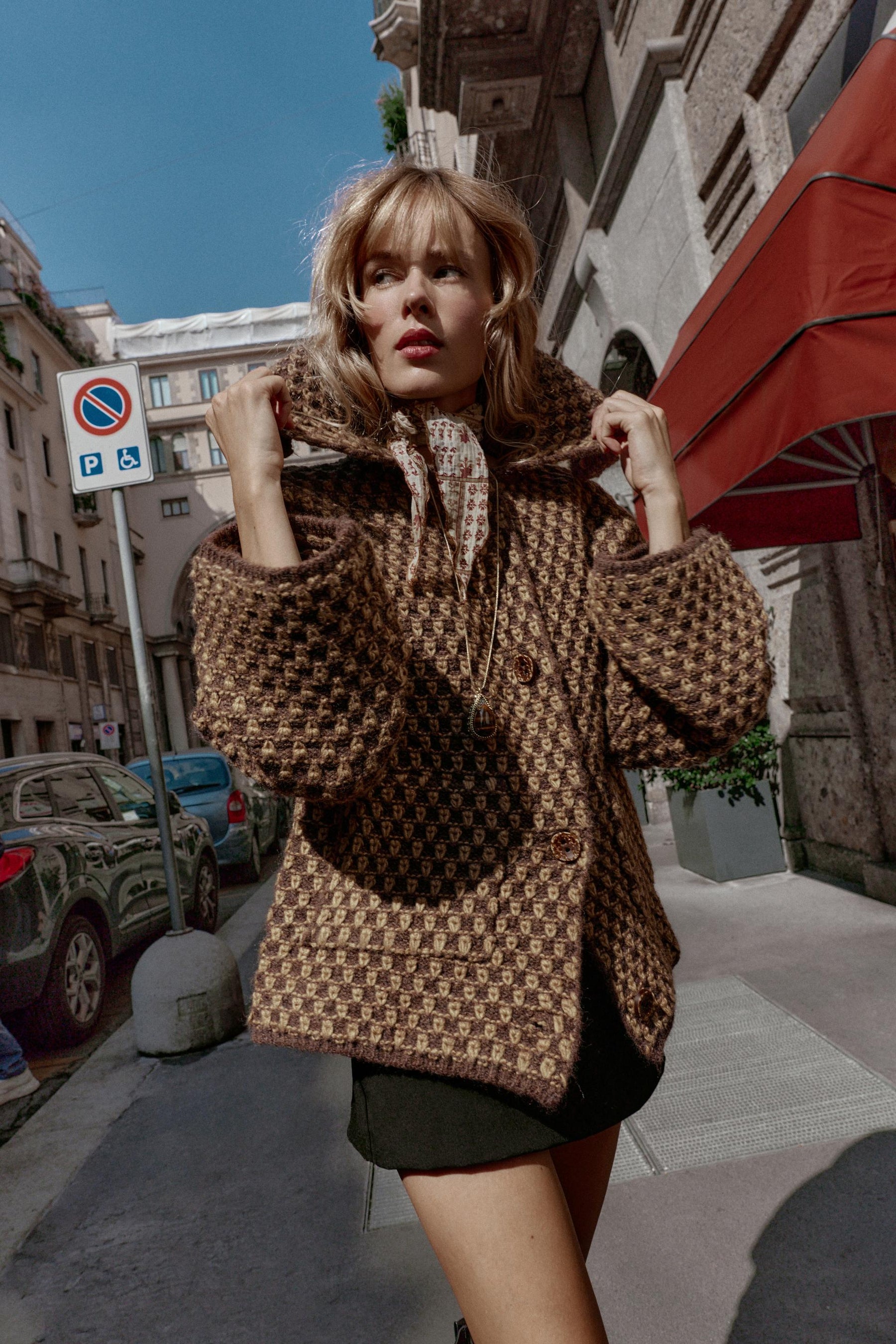 Oversized Knit Jacket