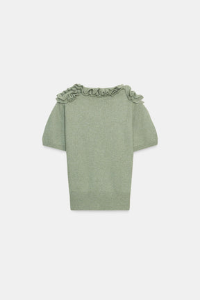 Floral knit short sleeve