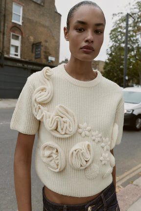 TEXTURED FLORAL JUMPER