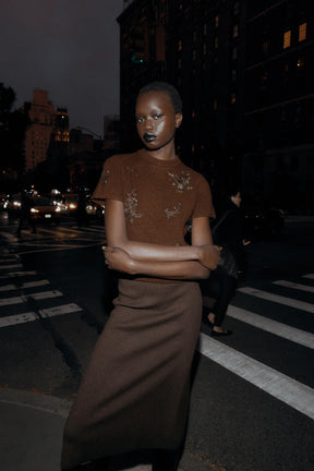 Beaded Short Sleeve Jumper