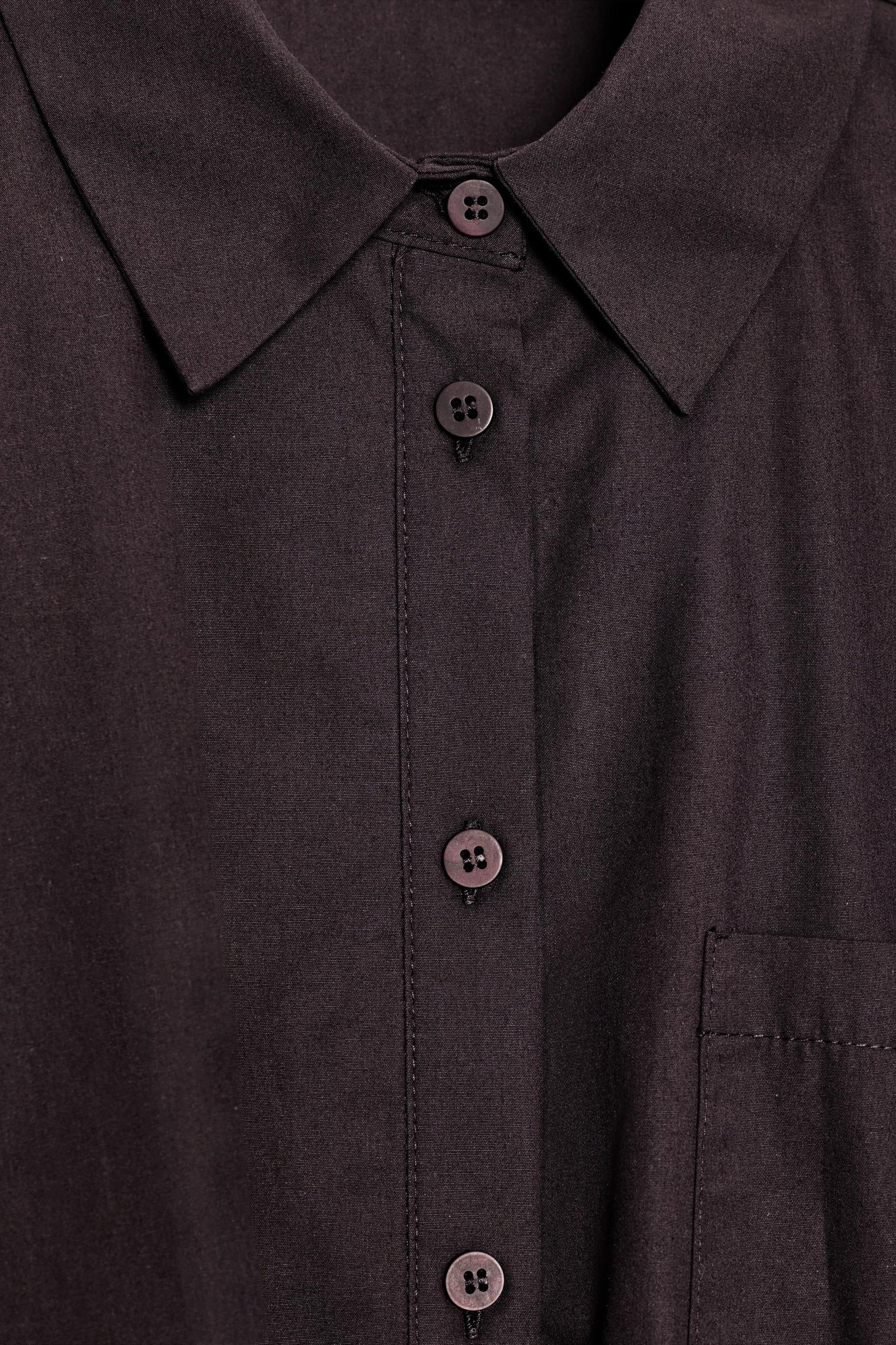 Cropped Poplin Balloon Shirt