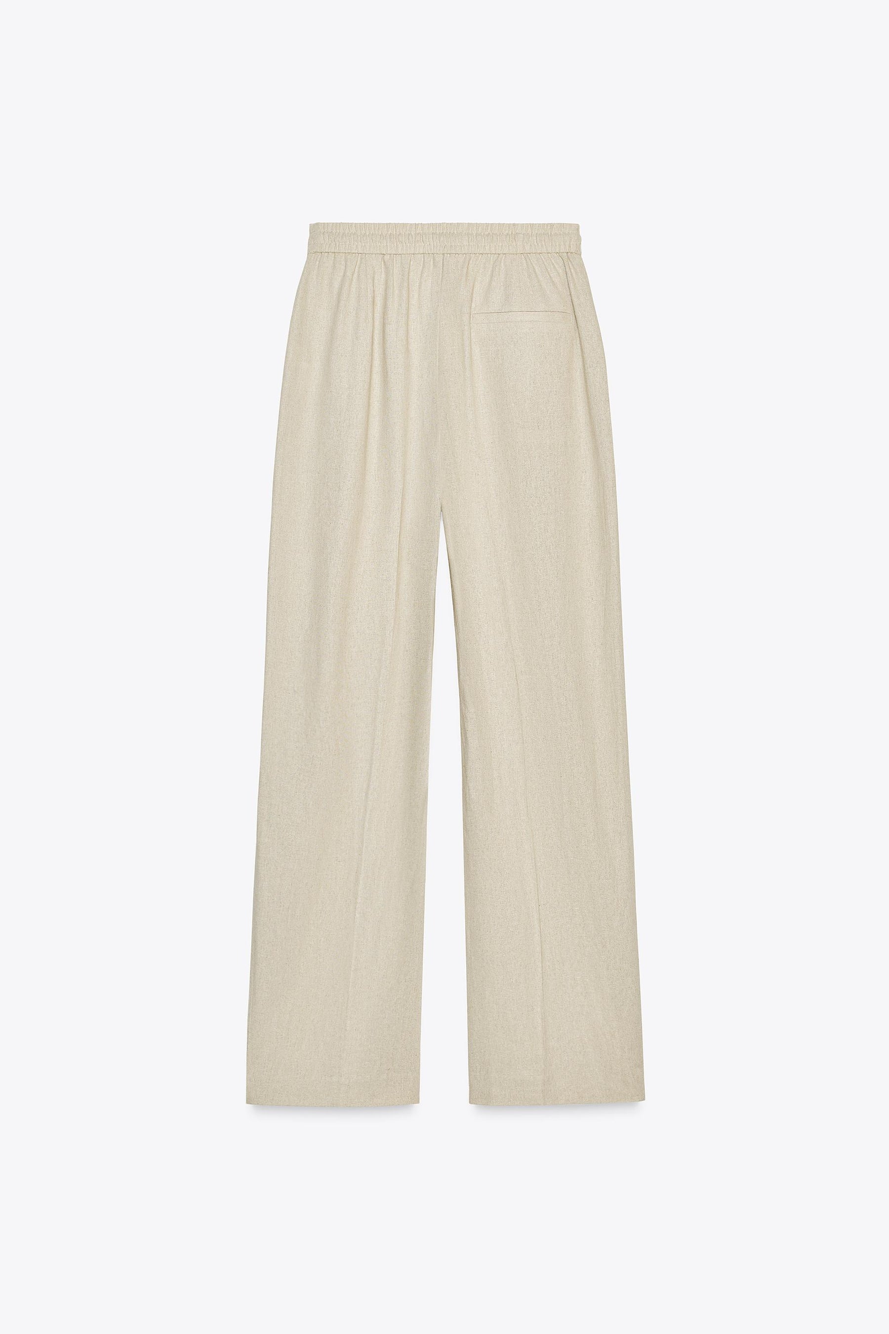 LINEN STRAIGHT TROUSERS