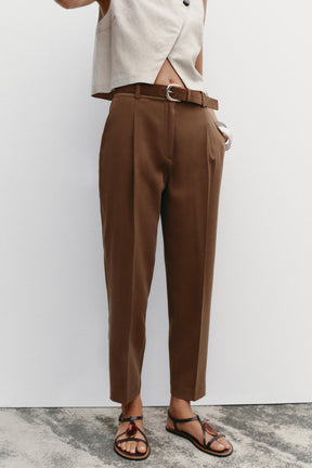 FLOWING TROUSERS WITH BELT