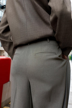 Straight-Leg Belted Trousers