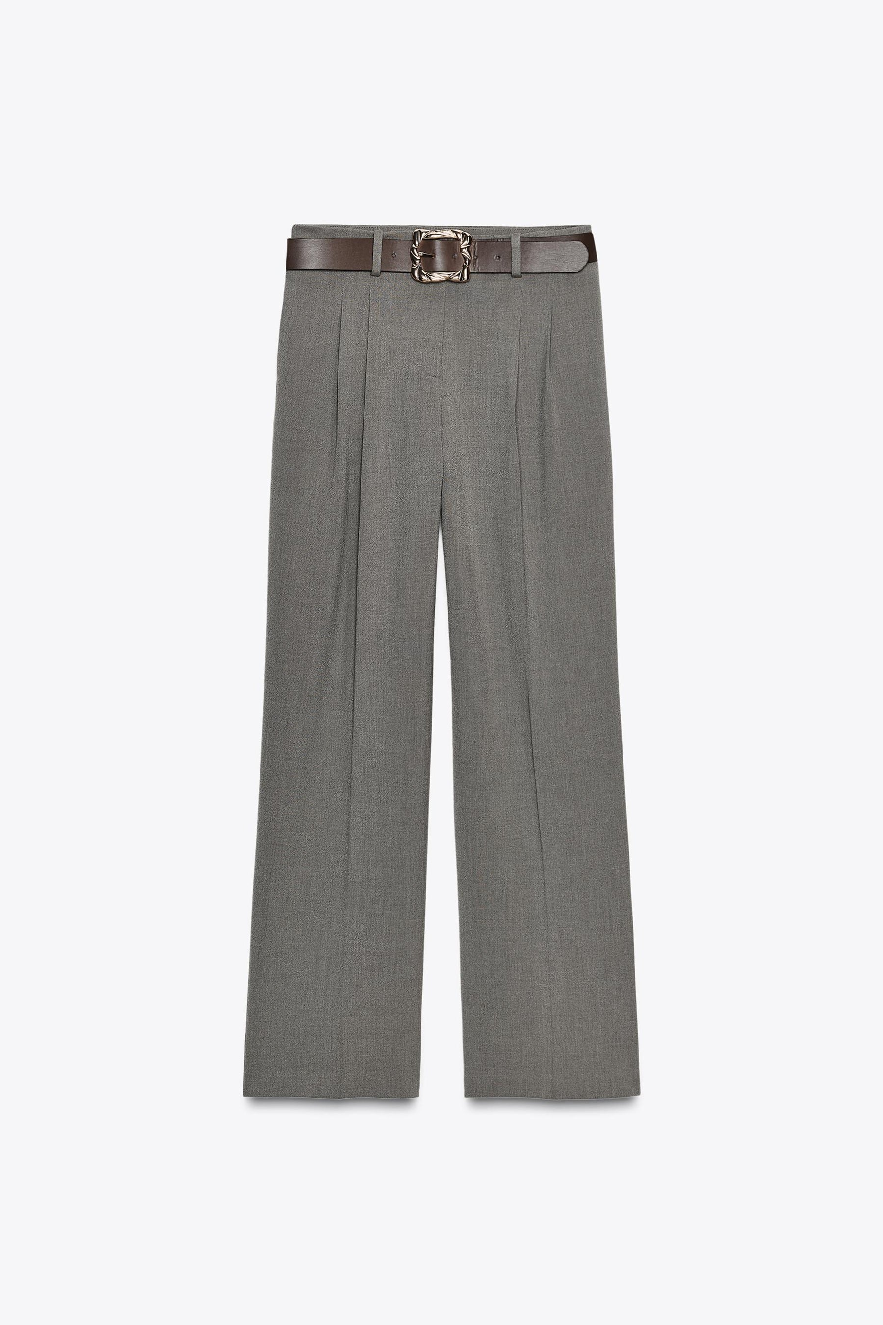 Straight-Leg Belted Trousers