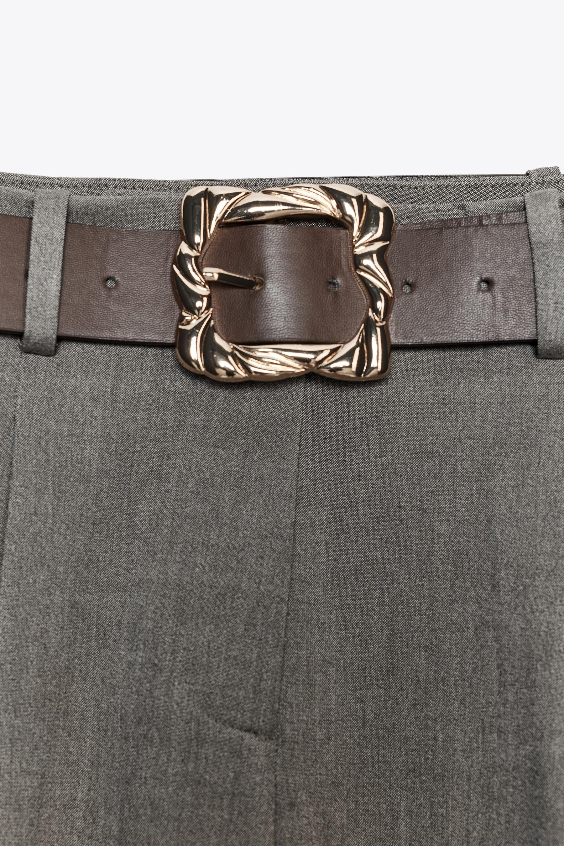 Straight-Leg Belted Trousers