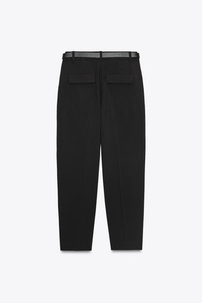 Houndstooth Trousers with Belt