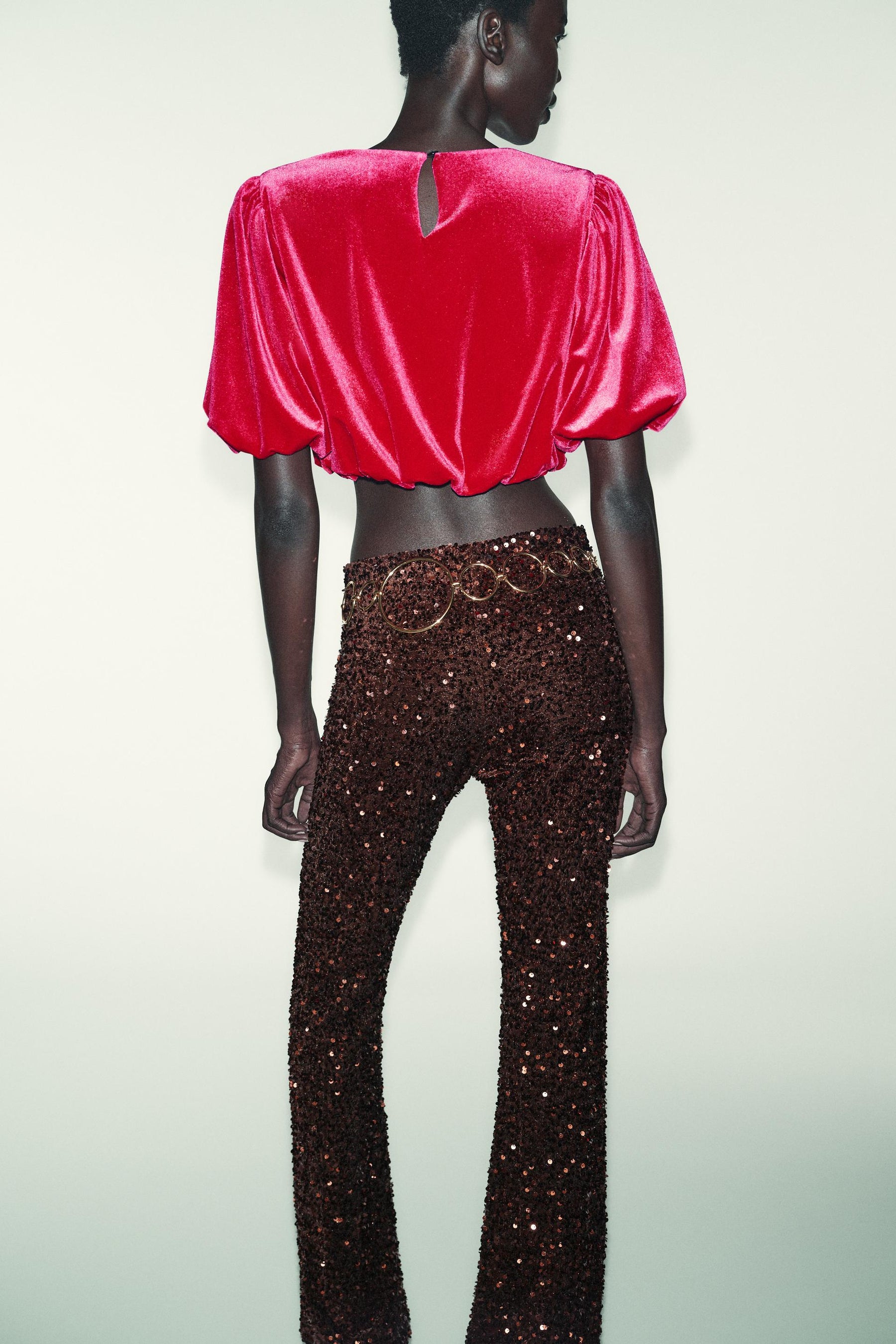 VELVET BALLOON BLOUSE