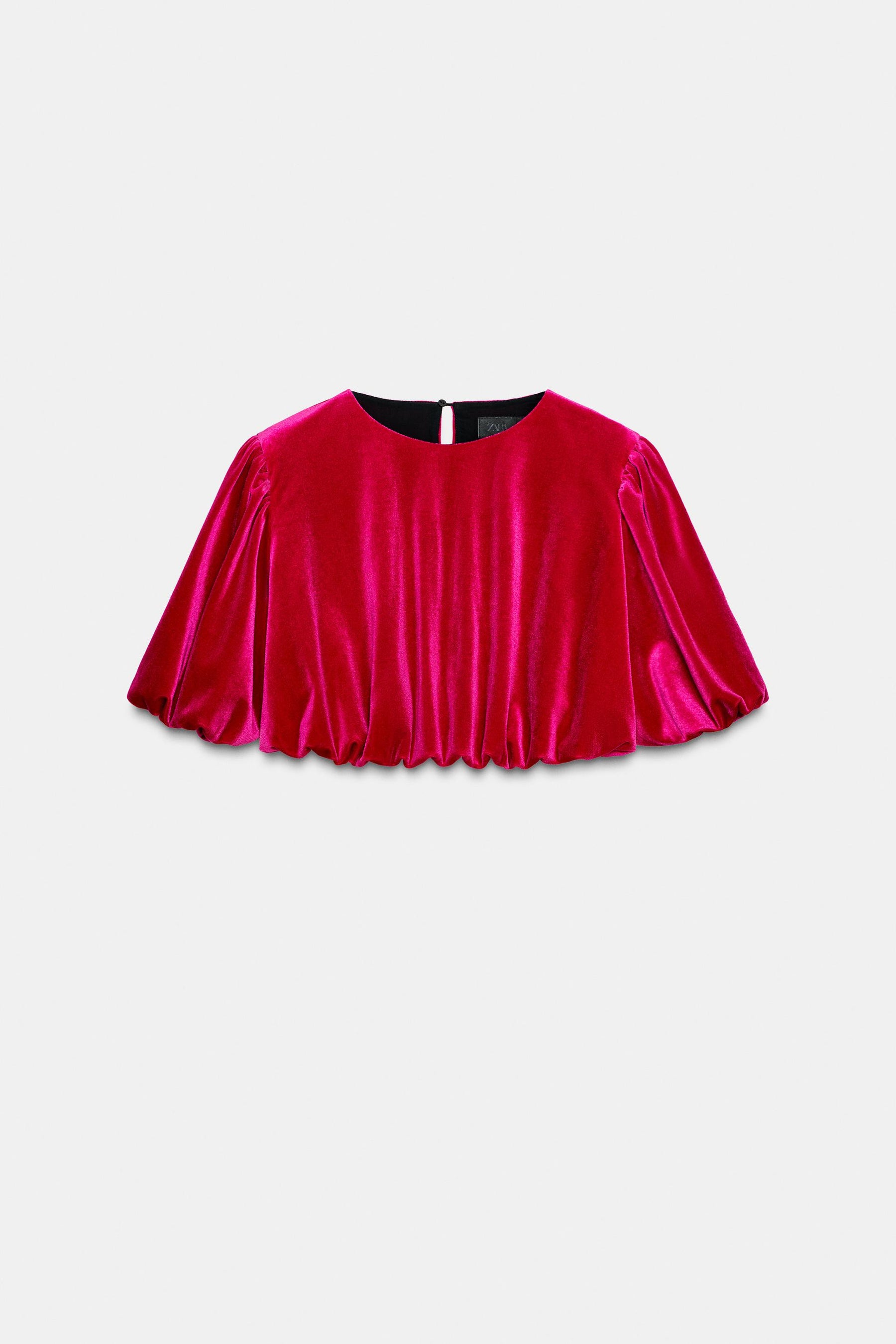 VELVET BALLOON BLOUSE