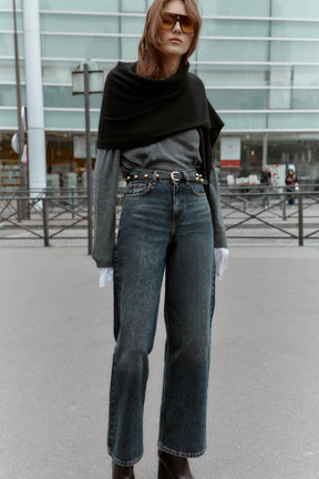 Straight Tapered High-Waist Jeans