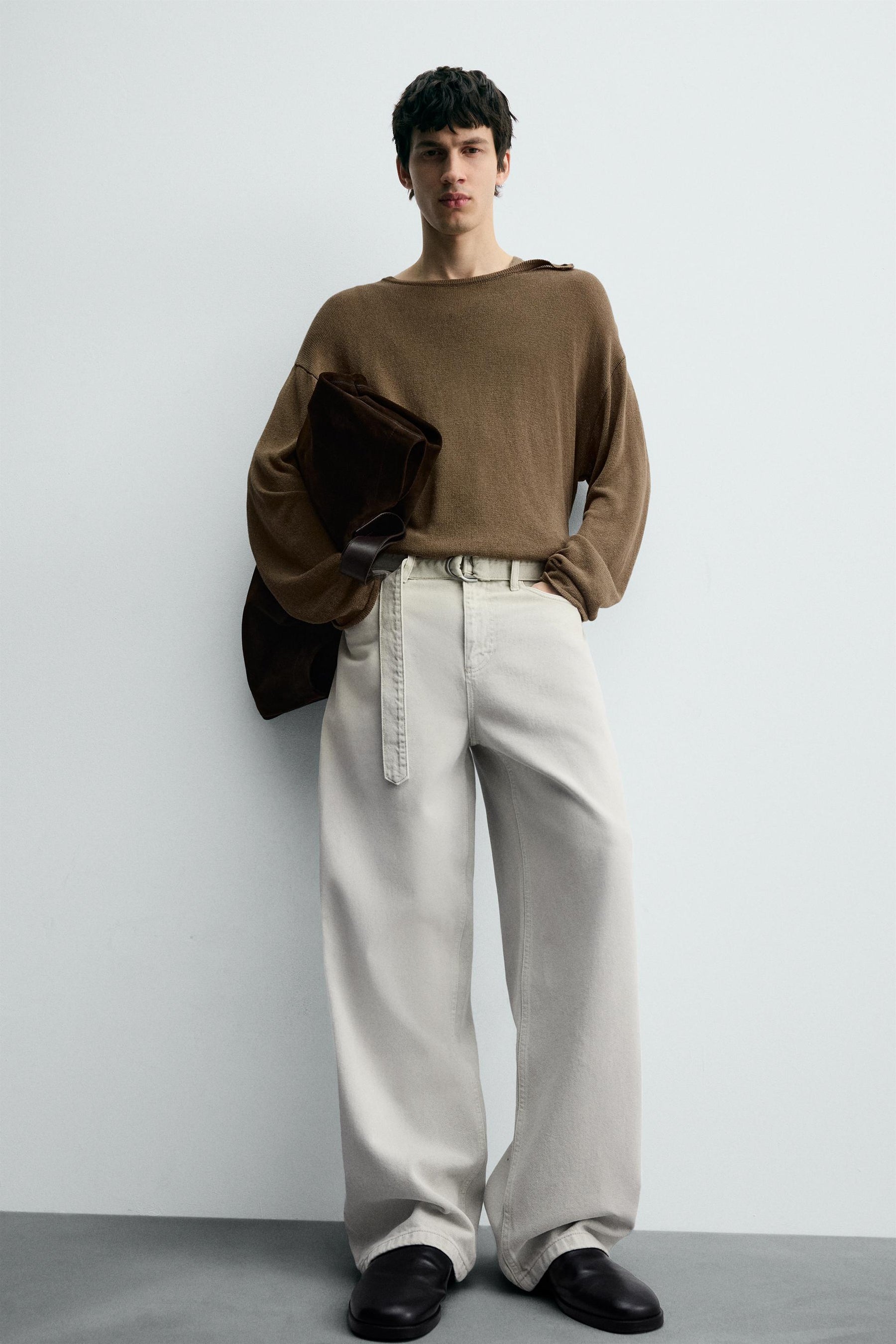 BELTED RELAXED FIT JEANS - Image 5