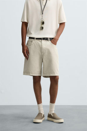 REGULAR FIT DENIM BERMUDA SHORTS - Image 2