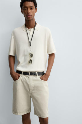 REGULAR FIT DENIM BERMUDA SHORTS - Image 5