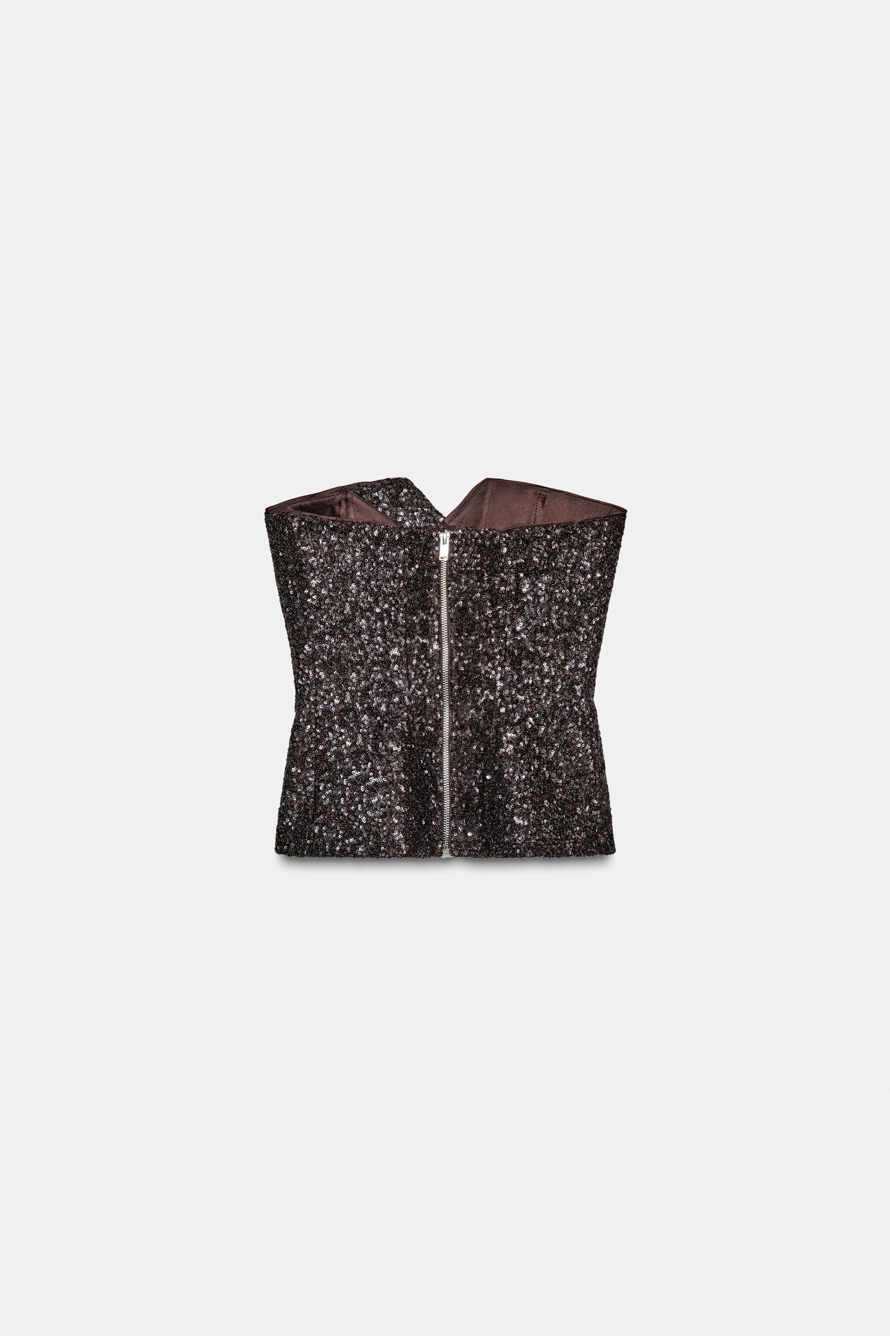 Sequin Bustier Top