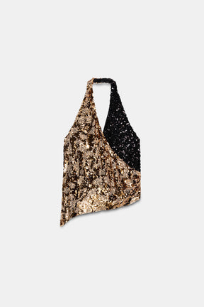 Sequin Halter Top