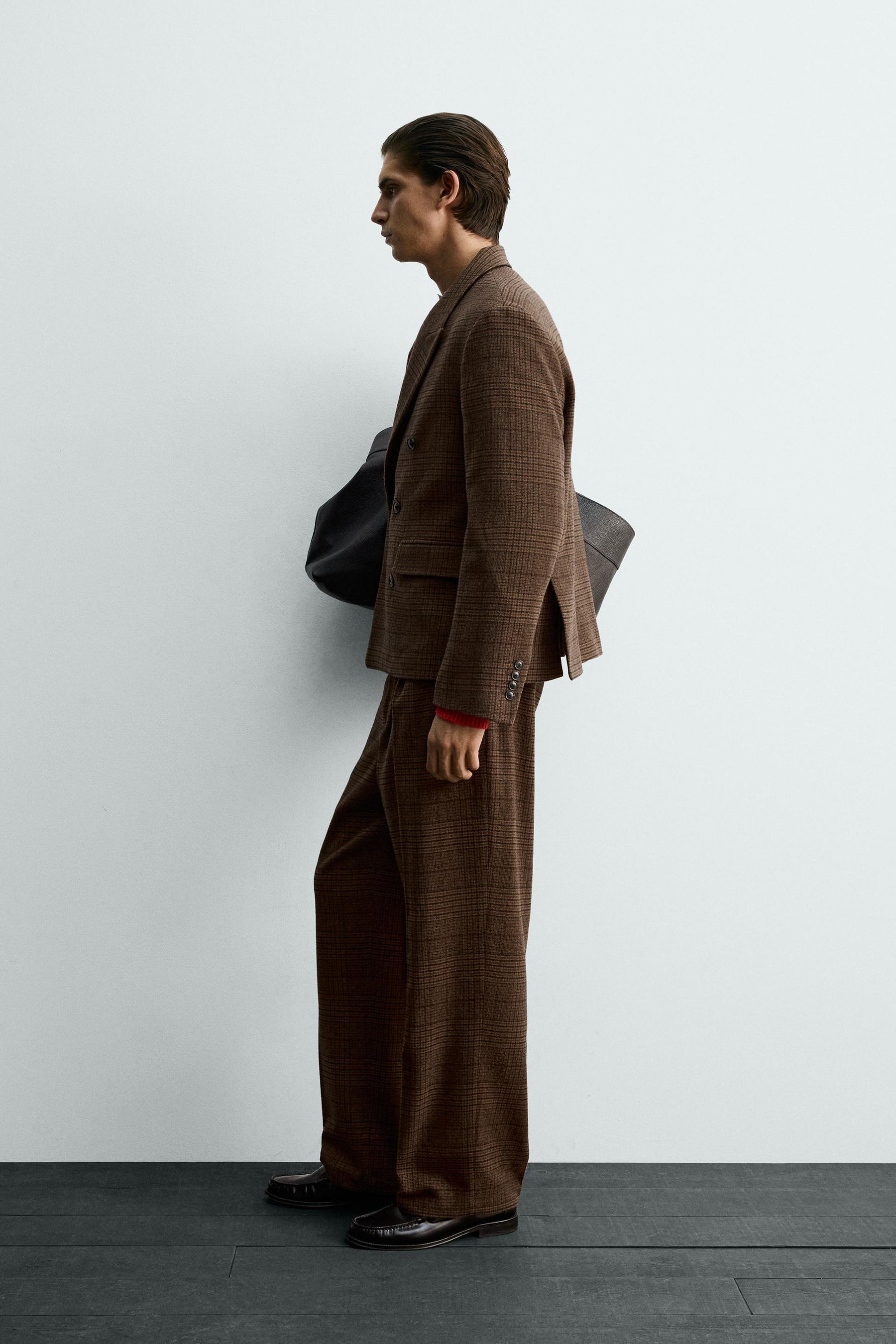 BOXY FIT CHECK SUIT BLAZER - Image 4