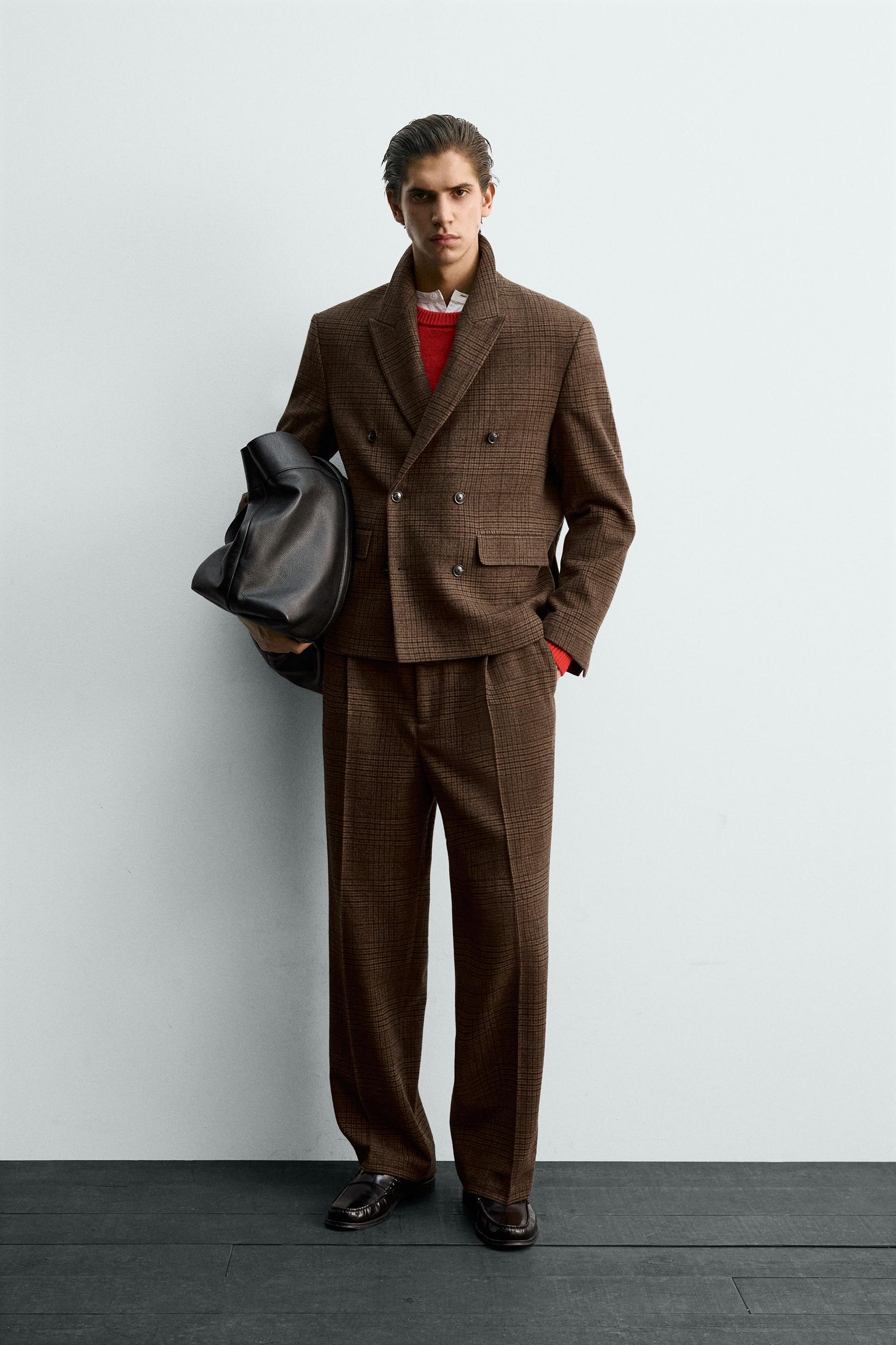 BOXY FIT CHECK SUIT BLAZER - Image 1