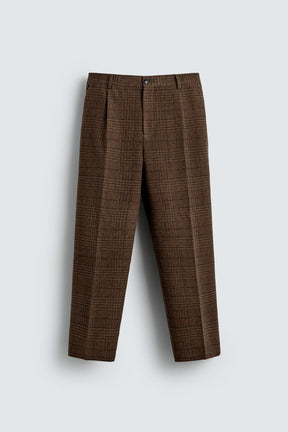 CHECK SUIT TROUSERS WITH PLEATS - Image 6