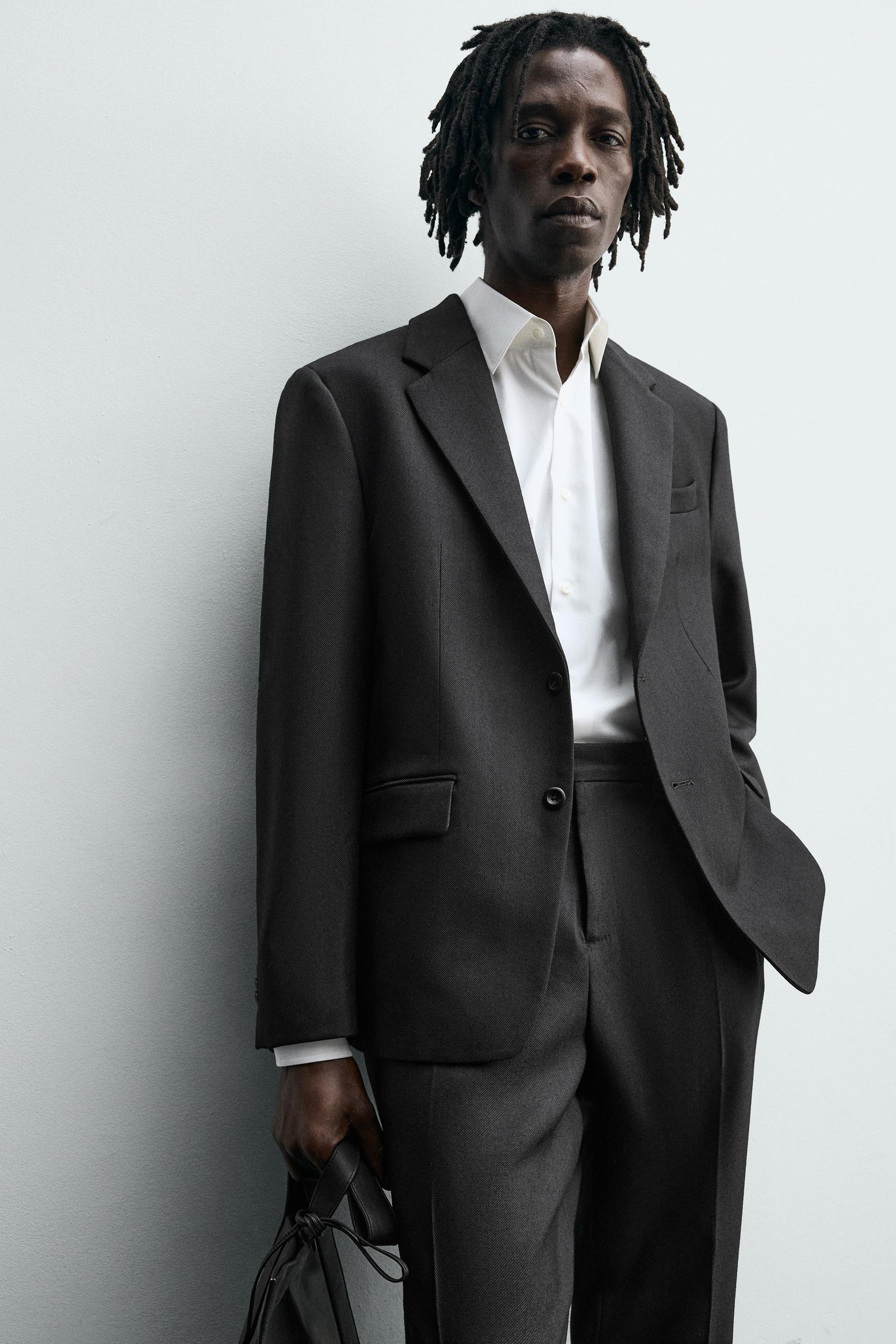 WOOL BLEND TEXTURED SUIT BLAZER - Image 5