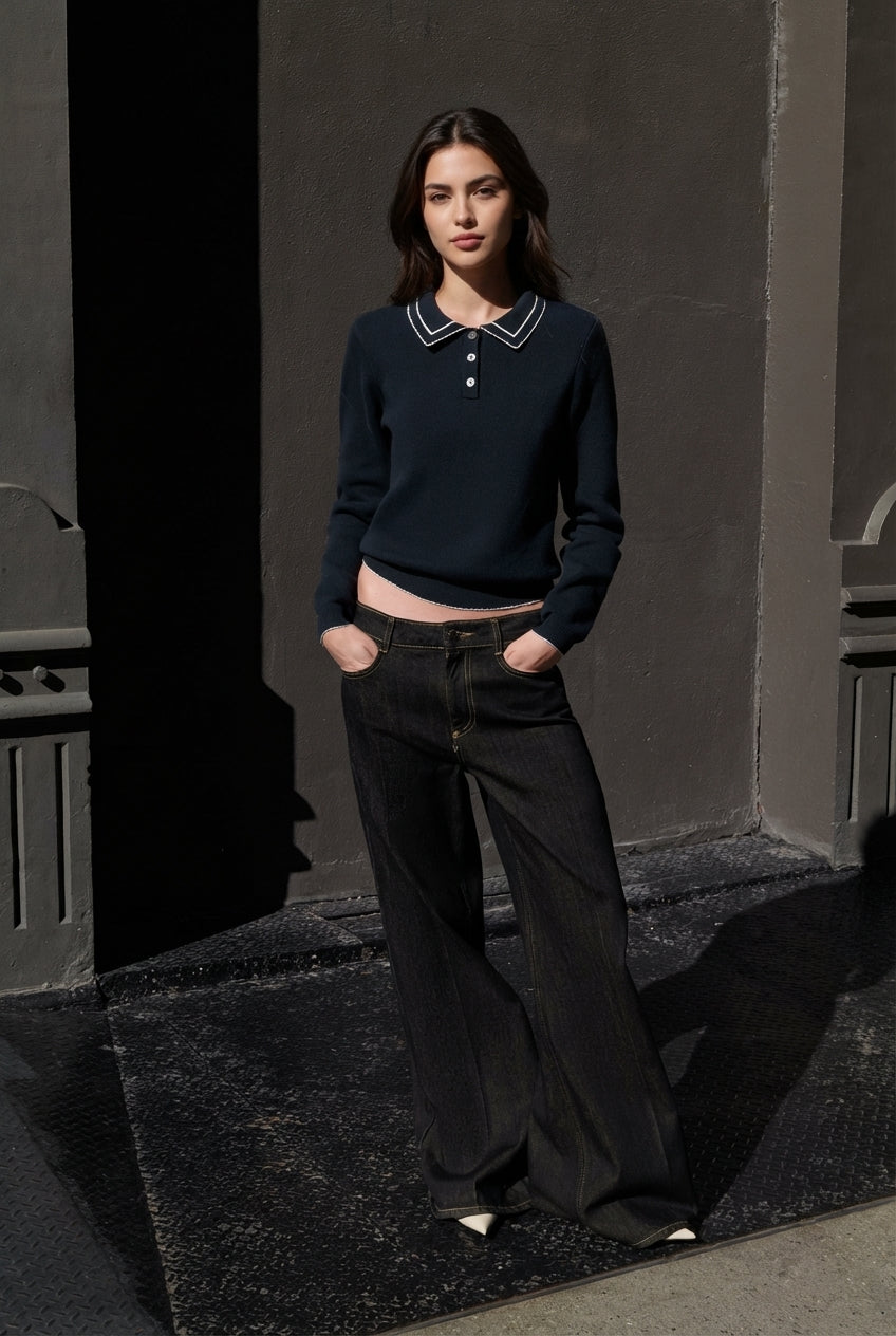 Knit Polo Shirt with