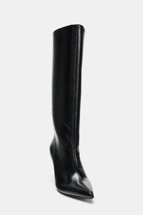 WIDE-LEG BOOTS WITH BLOCK