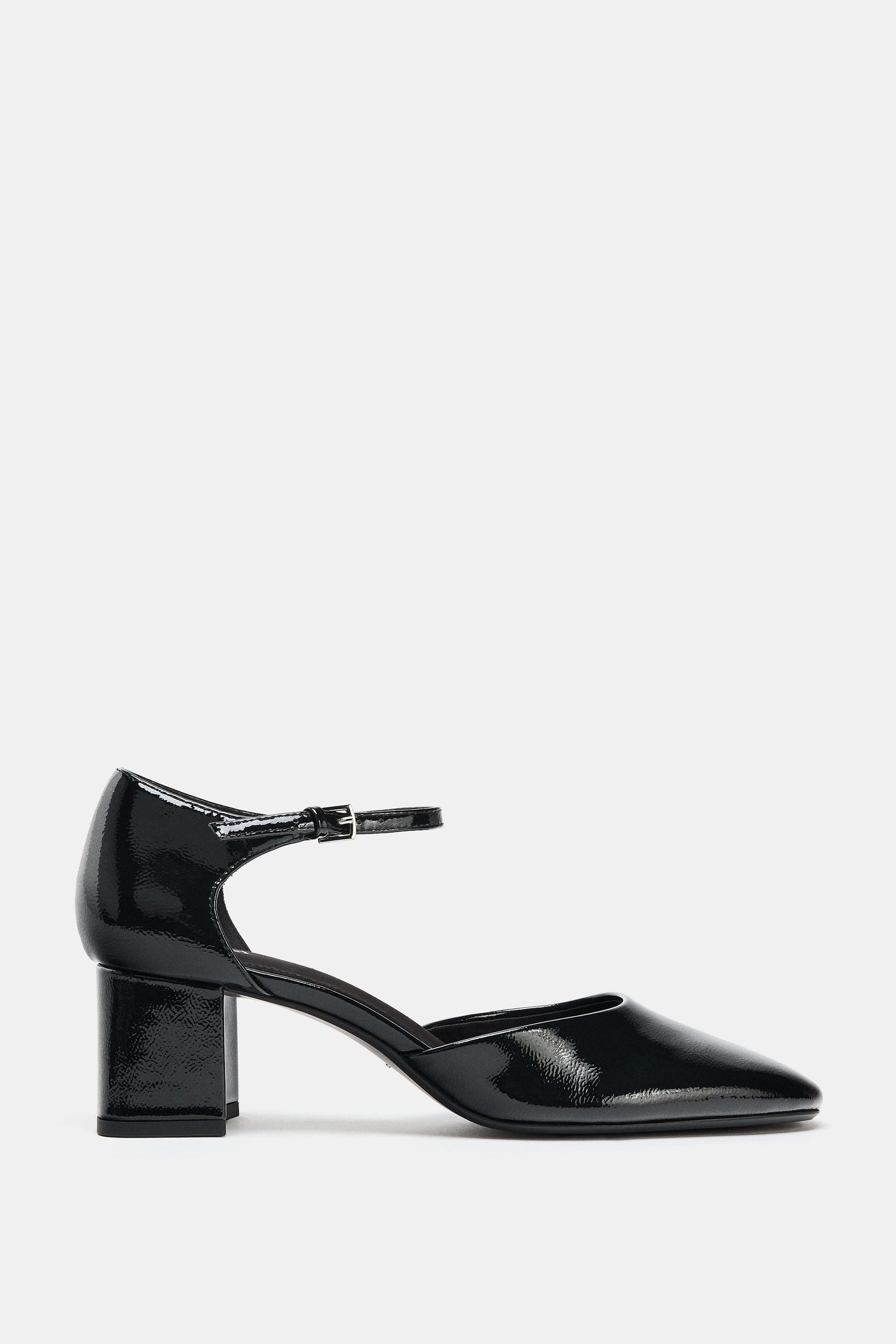 Faux-Patent Mary Jane Shoes