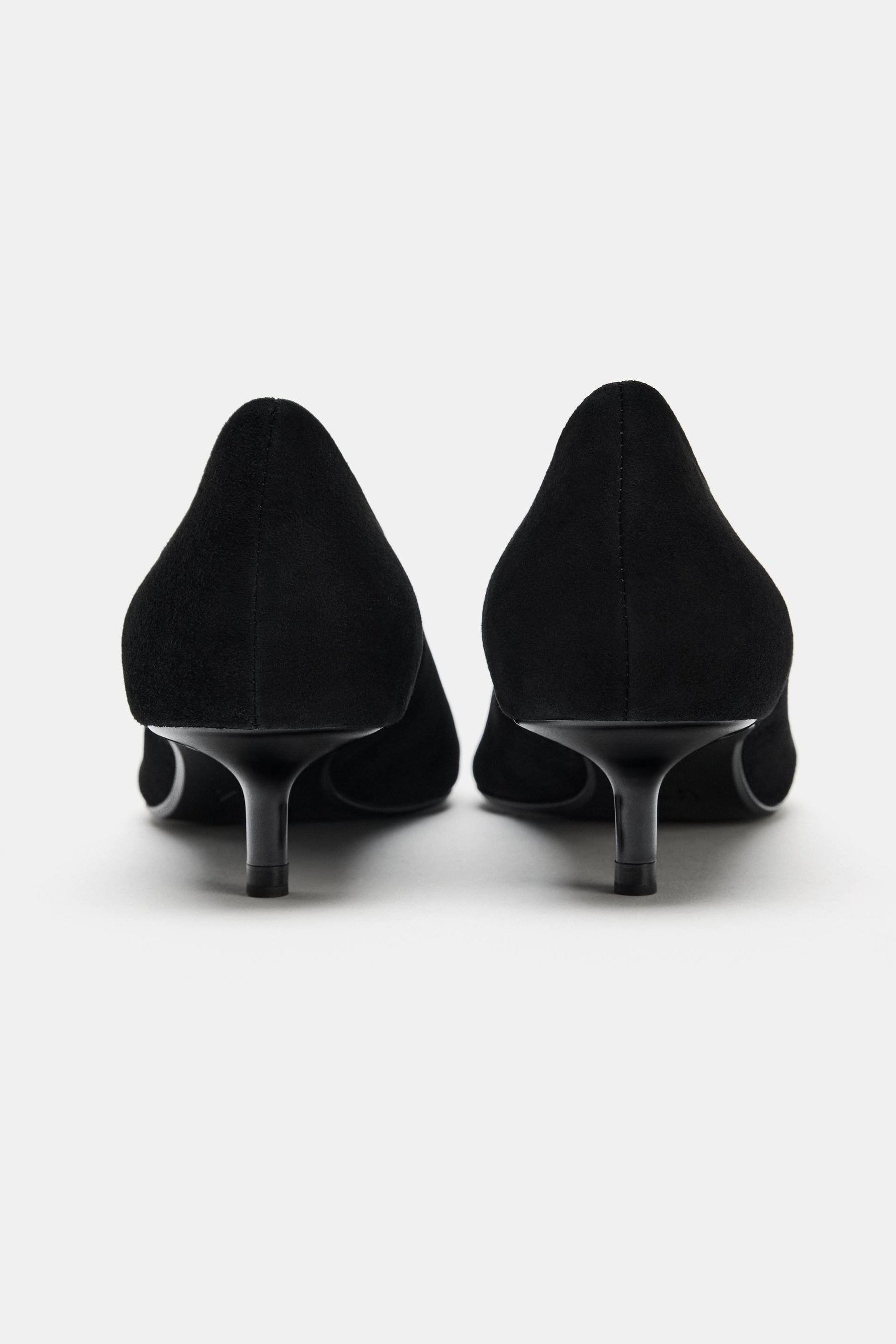 SUEDE KITTEN HEEL SHOES