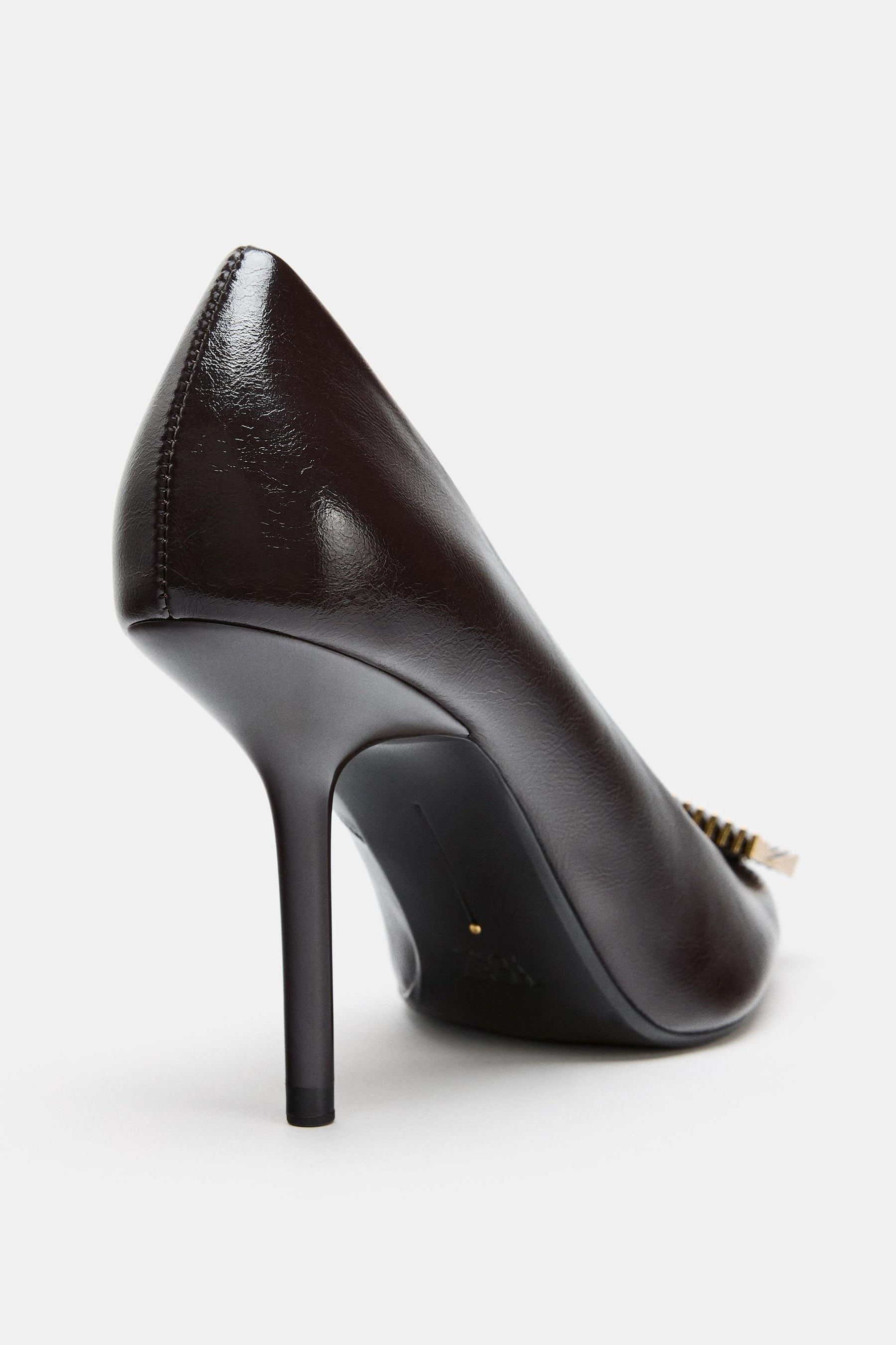 Metal-Appliqué High-Heel Shoes