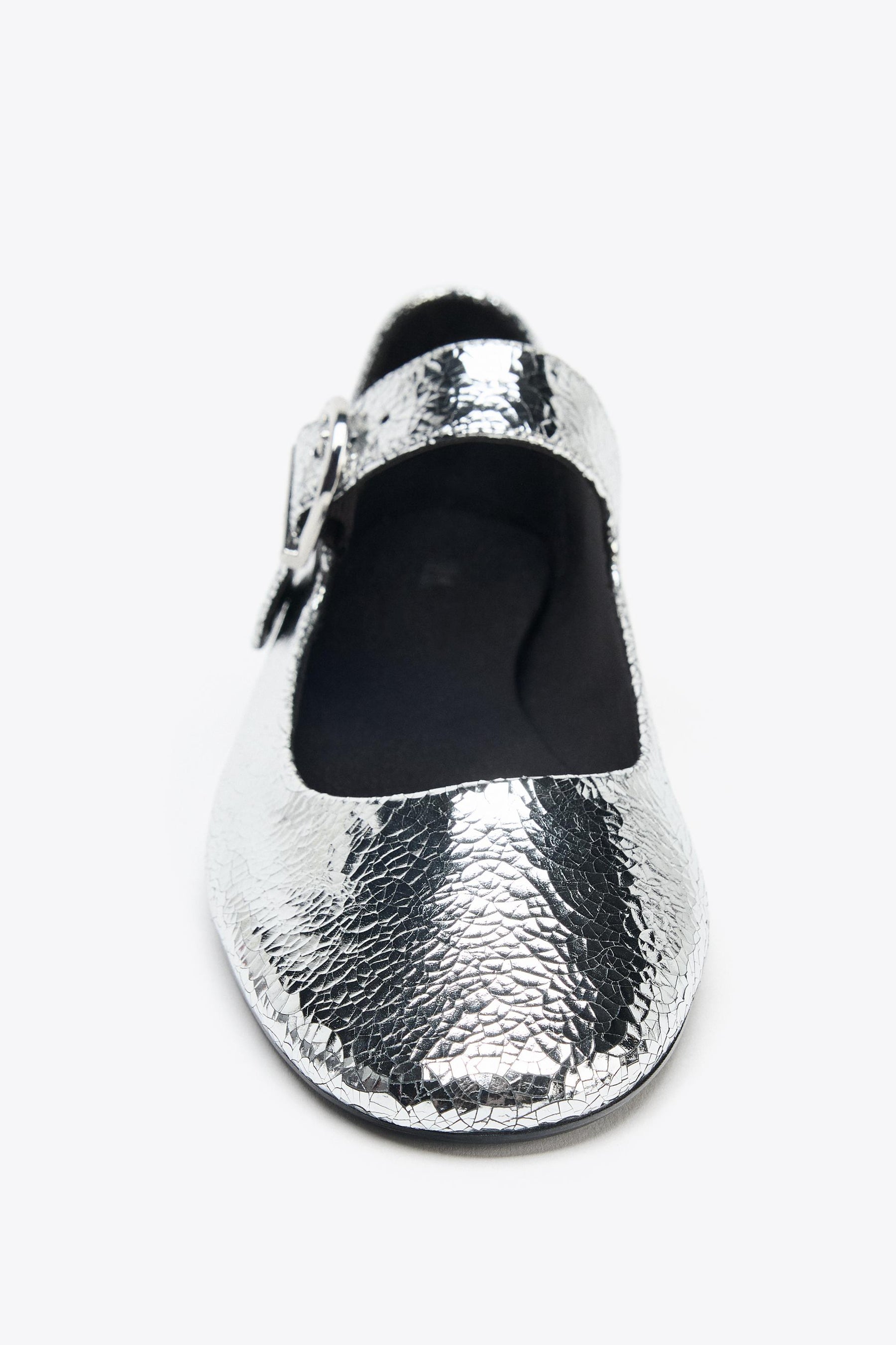 METALLIC LEATHER BALLERINAS
