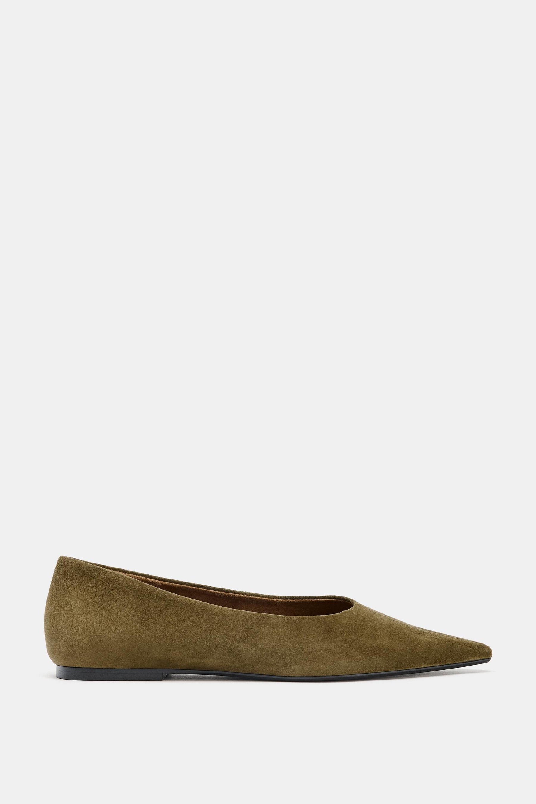 Suede Pointed Ballerinas
