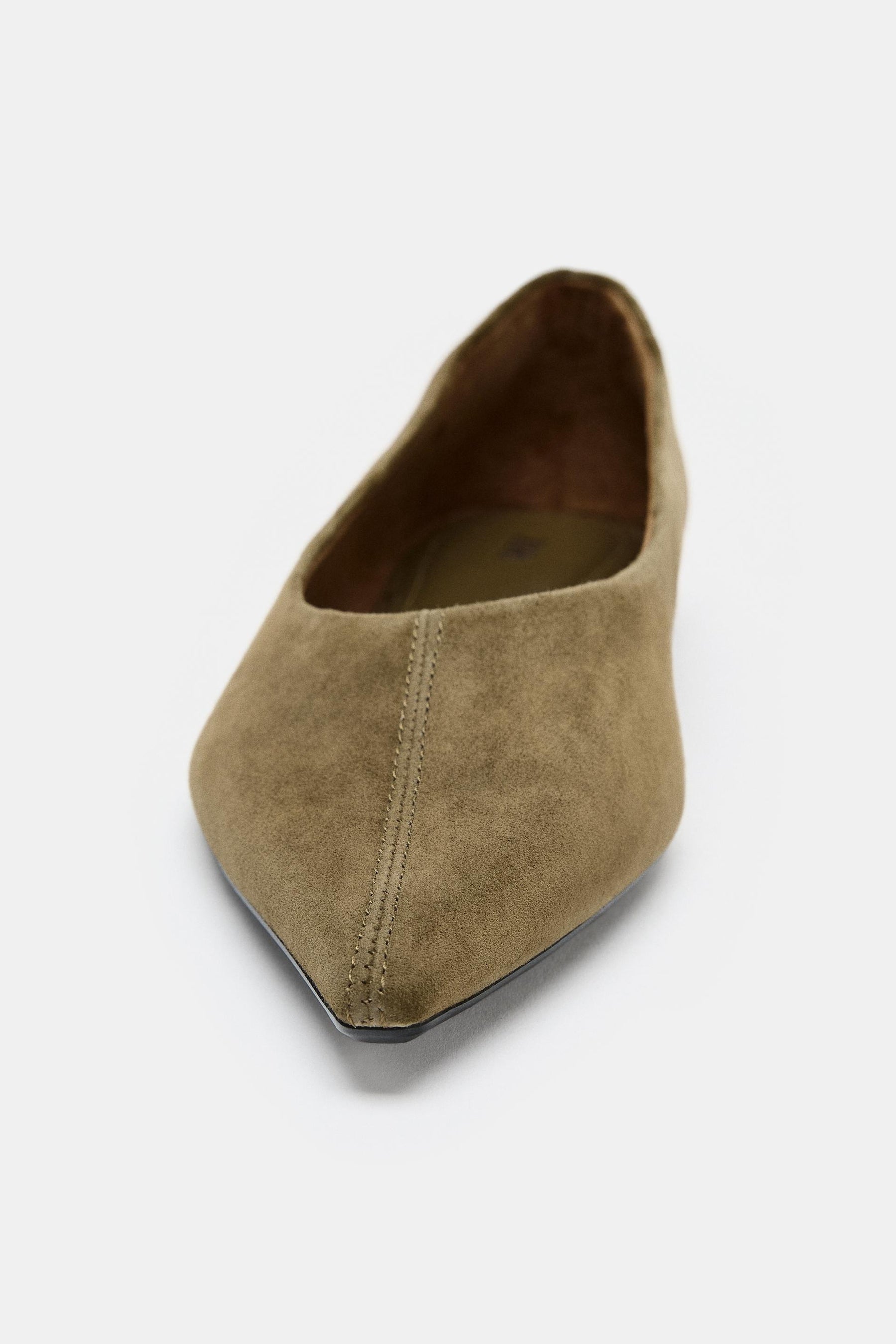 Suede Pointed Ballerinas