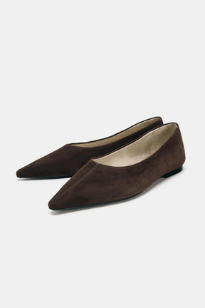 SUEDE BALLET FLATS