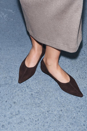 SUEDE BALLET FLATS