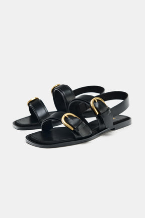 DOUBLE BUCKLE SANDALS