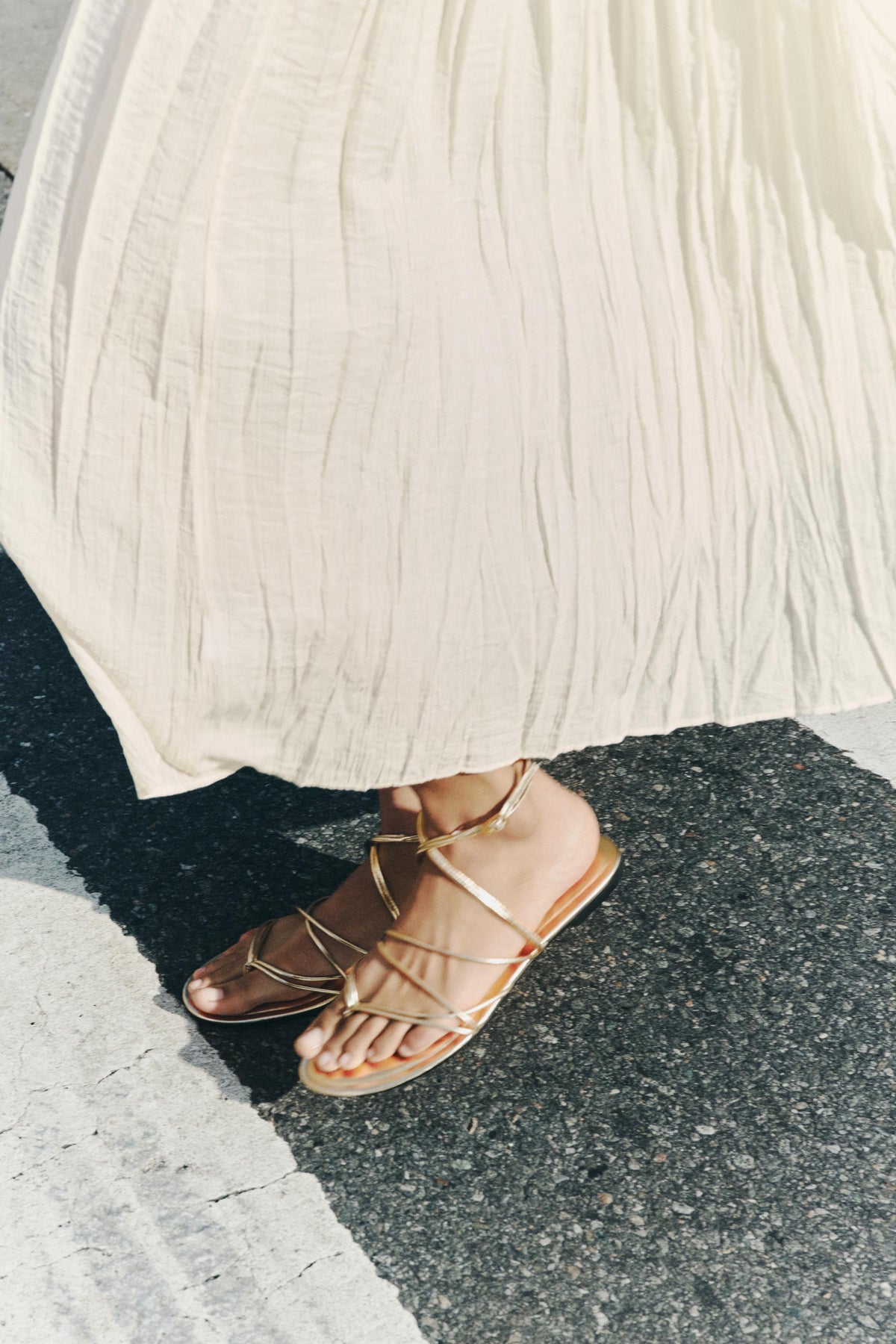 Gold Strap Sandals