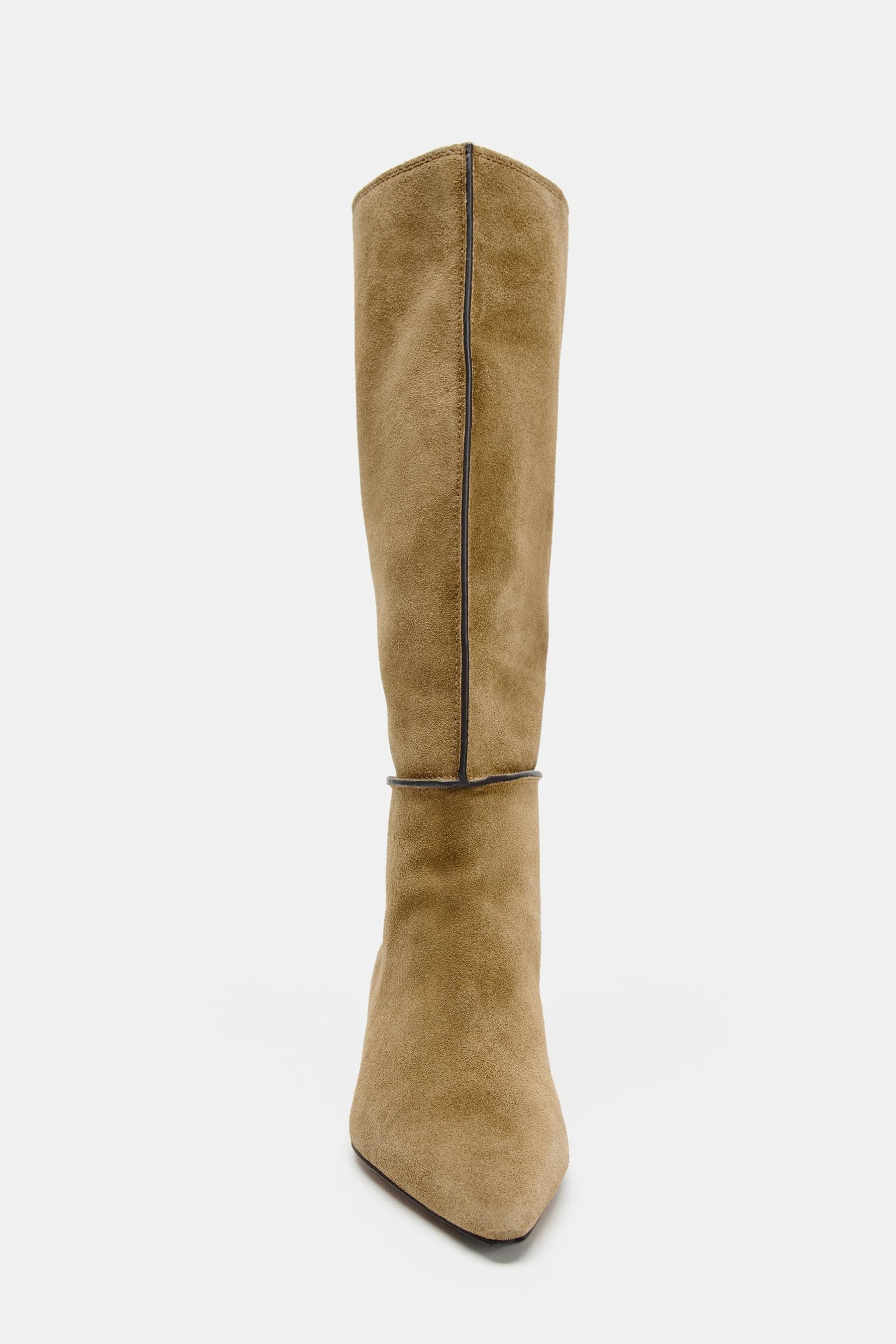 Suede Split Boots