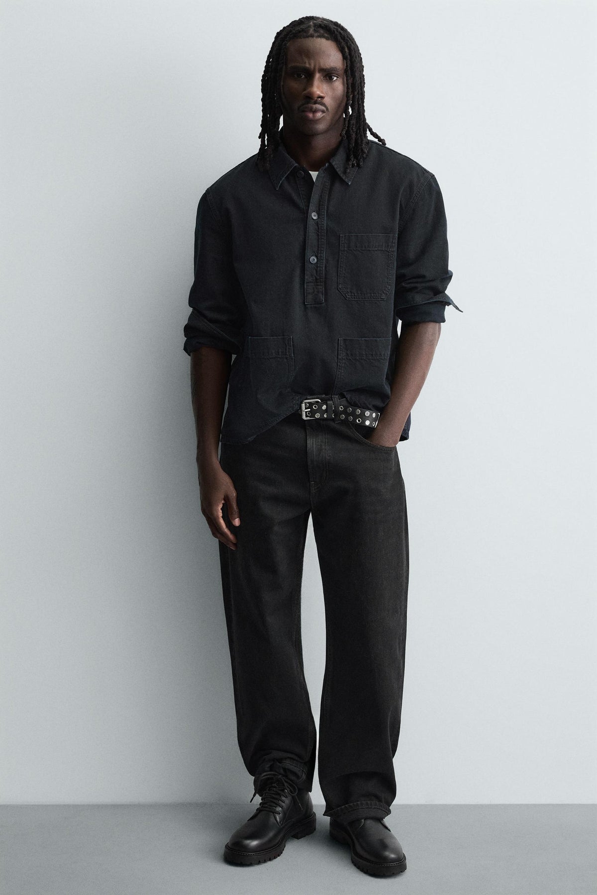 Leather Lace-up Boots