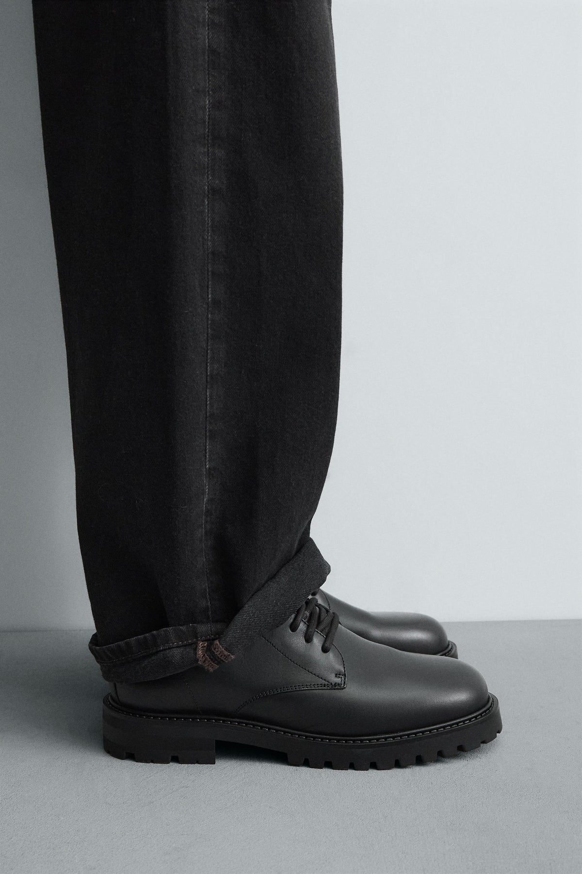 Leather Lace-up Boots