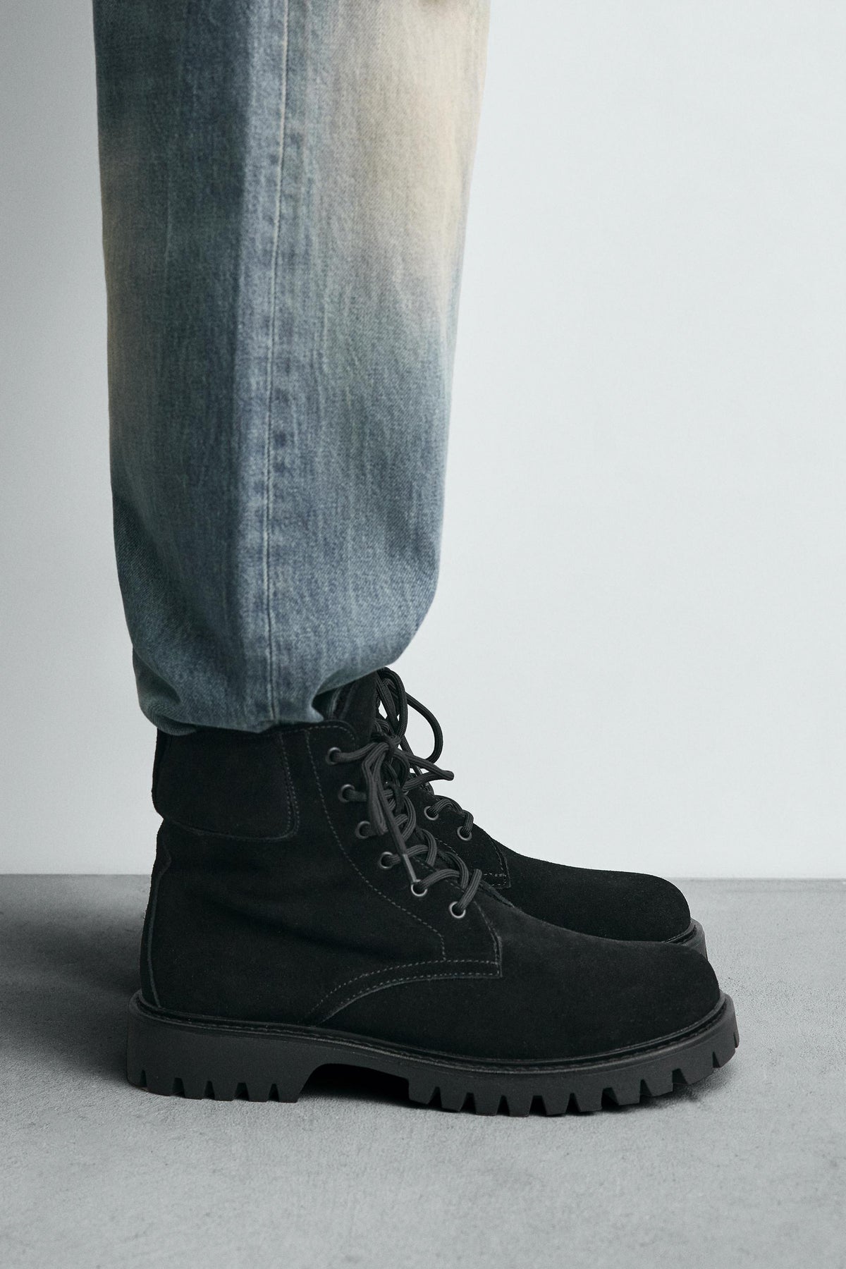 LEATHER LACE-UP BOOTS - Image 1