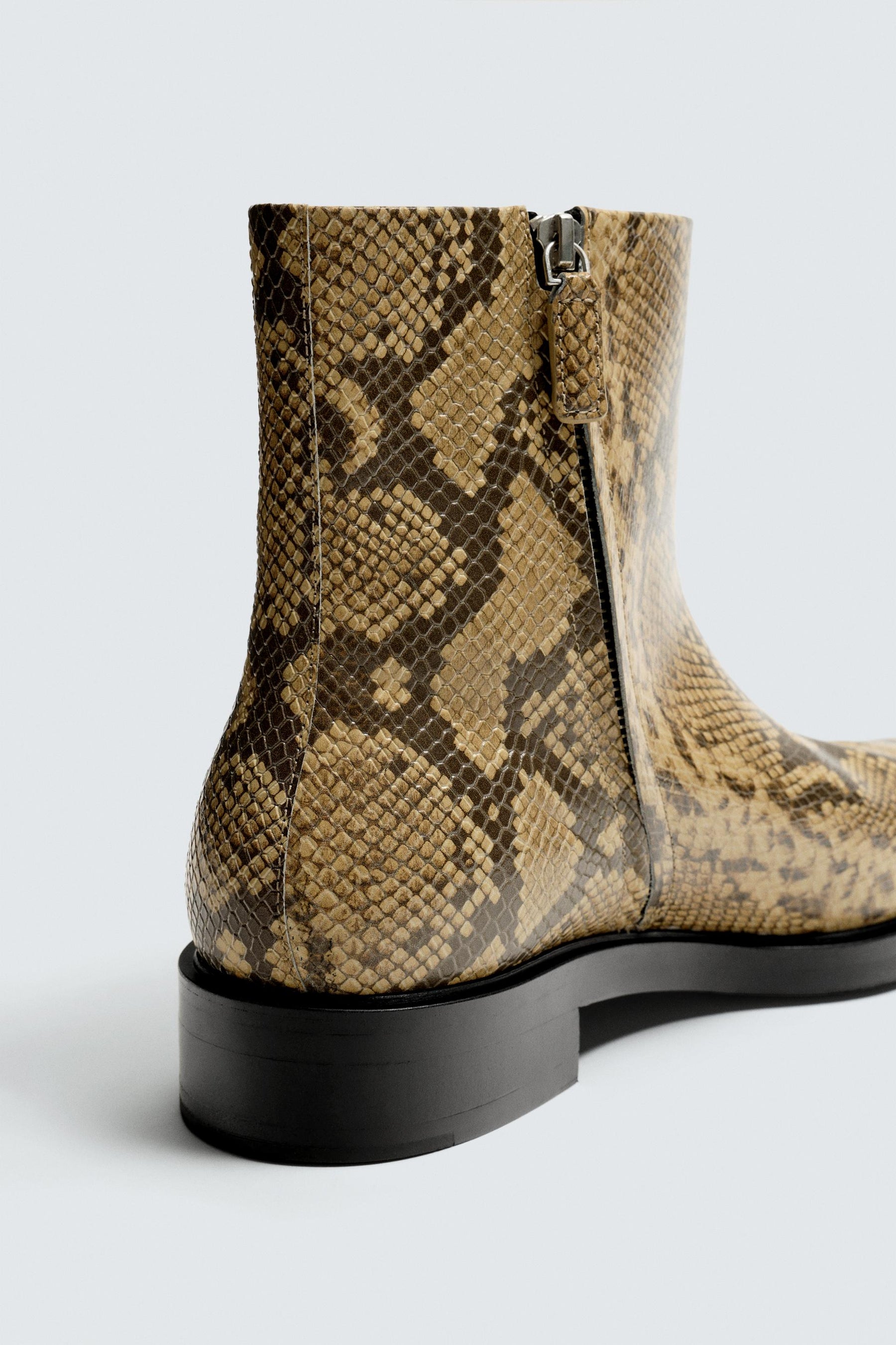 ANIMAL PRINT LEATHER BOOTS - Image 6